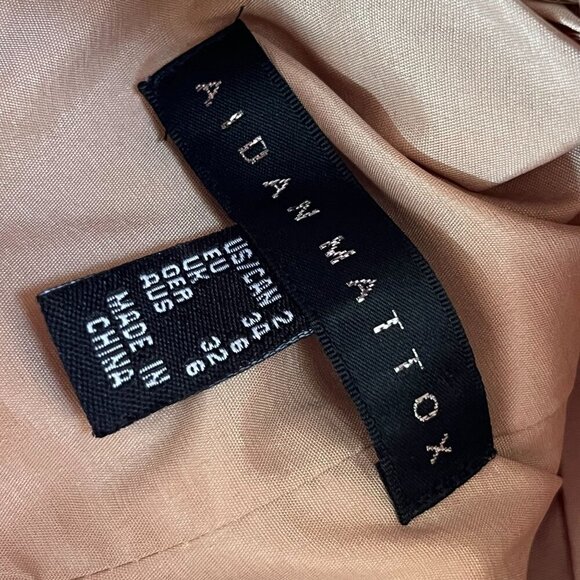 Aidan Mattox Sleeveless Mesh-Inset Cocktail Mini Dress Eggshell White Tan Size 2 - Picture 7 of 11